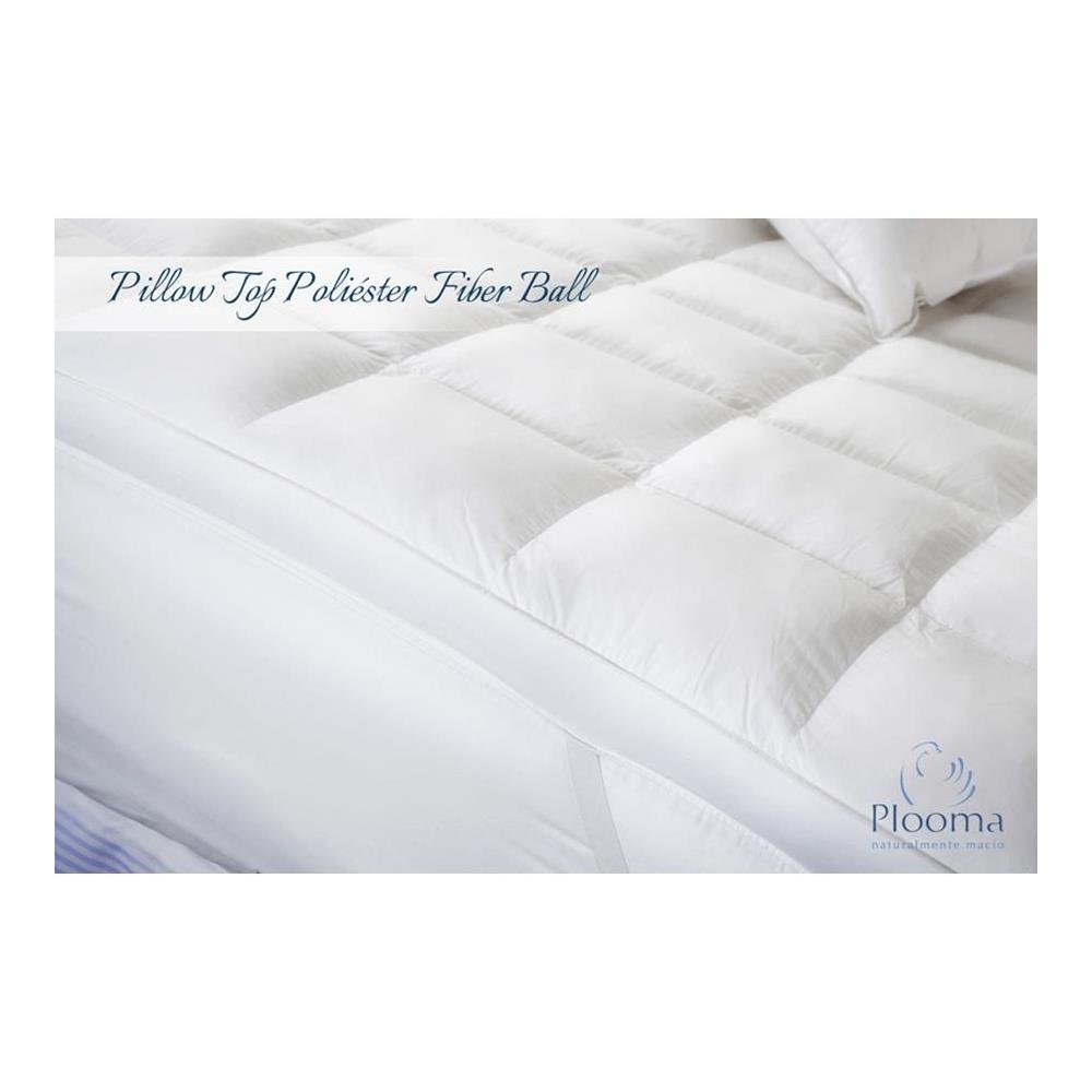 Pillow Top Queen 100 Poliéster Fiber Ball Plooma MadeiraMadeira
