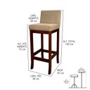 Ver imagem 3 de Conjunto 02 Banquetas Alta em Madeira Maciça Nápoles