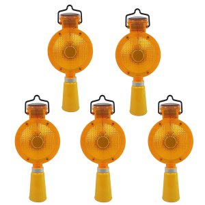 Sinalizador Viario Solar Cone Kit 4 Uni Sinalizaçao Rua Rodovia Estrada Iluminaçao Evita Acidentes S