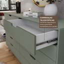 Ver imagem 4 de Cômoda Alice 10 Gavetas em 100% MDF Yescasa Verde/Louro Freijó