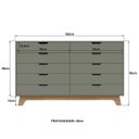 Ver imagem 3 de Cômoda Alice 10 Gavetas em 100% Mdf