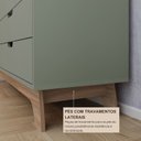 Ver imagem 5 de Cômoda Alice 10 Gavetas em 100% MDF Yescasa Verde/Louro Freijó