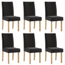 Ver imagem 1 de Kit 6 Cadeiras para Sala de Jantar Elegance Preto/Mel