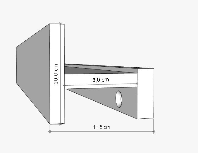 Porta Shampoo Linear 120cm Venturi Chumbo Fosco - 3