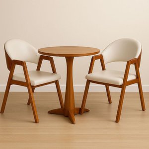 Kit 2 Cadeiras Luiza Sala de Jantar com Braço Madeira Maciça Movellu Home