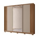 Ver imagem 2 de Guarda-roupa Casal 3 Portas de Correr 6 Gavetas com Espelho e Pés Arizona