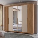 Ver imagem 1 de Guarda Roupa Casal 6 Portas 4 Gavetas com Espelho e Pés Araguaia