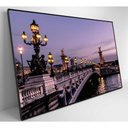 Ver imagem 3 de Quadro Ponte Alexandre Iii Paris 120x80 Cm Tecido Canvas