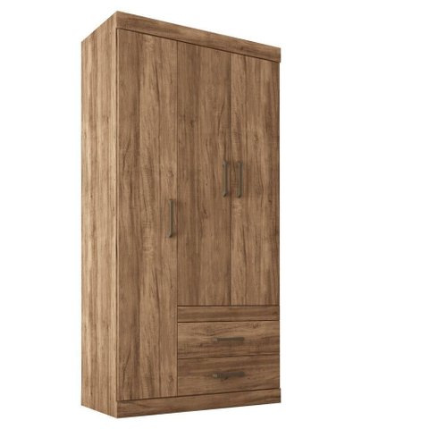 Guarda Roupa Solteiro 3.2 com 3 Portas 2 Gavetas Atacama