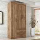 Ver imagem 3 de Guarda Roupa Solteiro 3.2 com 3 Portas 2 Gavetas Atacama