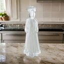 Ver imagem 2 de Escultura Decor Anjo em Vidro Branco e Transparente - 27cm