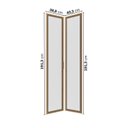 Ver imagem 2 de Kit 2 Portas Reflecta para Guarda-roupa de Canto Reto Modular 95cm Jade CabeCasa MadeiraOriginals