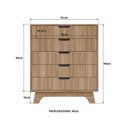 Ver imagem 3 de Cômoda Alice 5 Gavetas em 100% Mdf 95x81x40 Cm