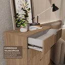 Ver imagem 4 de Cômoda para Quarto 5 Gavetas MDF Alice Marrom/Louro Freijó