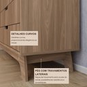 Ver imagem 5 de Cômoda para Quarto 5 Gavetas MDF Alice Marrom/Louro Freijó