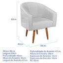 Ver imagem 3 de Poltrona Decorativa Jade Design Moderno Sala de Estar Quarto Escritório Confortável Luxo Pés Palito