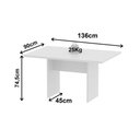 Ver imagem 3 de Mesa Reunião Escritório P/ 6 Lugares 136cm X 90cm Pés Painel Cor:branco