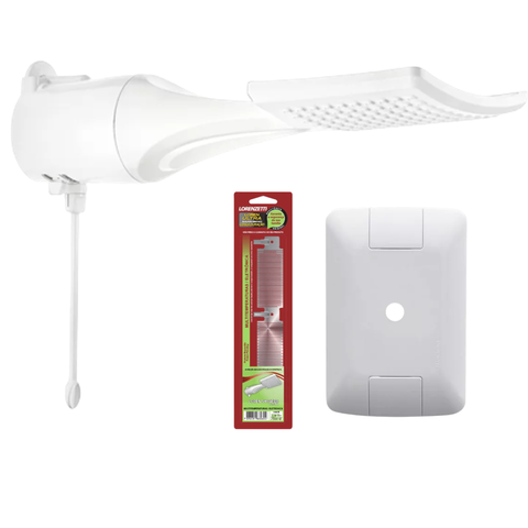 Kit Chuveiro Eletrônico Loren Shower Lorenzetti 220v ou 127v:branco/127v