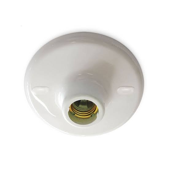 Kit 5 Plafonier Plafon Soquete Porcelana E27 Branco Bivolt - 4