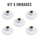 Ver imagem 1 de Kit 5 Plafonier Plafon Soquete Porcelana E27 Branco Bivolt