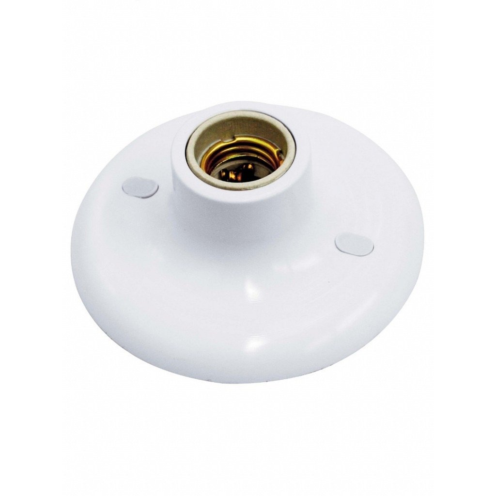 Kit 5 Plafonier Plafon Soquete Porcelana E27 Branco Bivolt - 2
