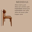 Ver mais imagens de Kit 6 Cadeira de Jantar Moderna Maya Assento Estofado Durango Antílope