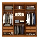 Ver imagem 7 de Quarto Casal Completo Guarda-Roupa Milano, Cama Mônaco e Cômoda Istambul Espresso Móveis Bege Cinamomo