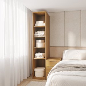 Guarda-roupa Modular 40cm sem Portas com Prateleiras Jade Cabecasa Madeiramadeira