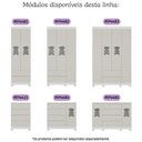 Ver imagem 6 de Guarda-roupa Infantil 92cm com Vidro 3 Portas e 2 Gavetas Fofura Multimóveis Mp4482 Branco/off