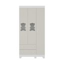 Ver imagem 7 de Guarda-roupa Infantil 92cm com Vidro 3 Portas e 2 Gavetas Fofura Multimóveis Mp4482 Branco/off