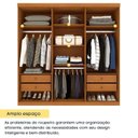 Ver imagem 4 de Quarto Casal Completo Guarda-Roupa Milano, Cama Mônaco e Cômoda Istambul Espresso Móveis Bege/Cinamomo/Off White