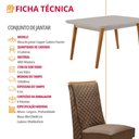 Ver imagem 7 de Mesa de Jantar Copper 120cm Tampo MDF Vidro Canto Copo com 4 Cadeiras Yasmin