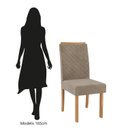 Ver imagem 6 de Kit 6 Cadeiras Elegance com Espaldar e Tecido Lm Veludo Marrom/Mel/Caramelo