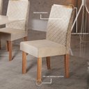 Ver imagem 5 de Kit 6 Cadeiras Elegance com Espaldar e Tecido Lm Veludo Marrom/Mel/Caramelo
