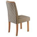 Ver imagem 2 de Kit 6 Cadeiras Elegance com Espaldar e Tecido Lm Veludo Marrom/Mel/Caramelo