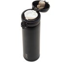 Ver imagem 3 de Garrafa Térmica Dupla Parede de Aço Inox com Tampa Flip Preta 410 Ml 4683 - Lyor