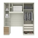 Ver imagem 4 de Guarda Roupa Solteiro com Cabeceira 5 Portas e 6 Gavetas Seletto Areia/Jequitibá Marrom/HP