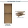 Módulo 70x180 1 Kit Prateleira Frame CabeCasa MadeiraOriginals - 3