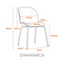 Ver imagem 2 de Cadeira Revestida em PU com Base de Aço Dinamarca Fratini