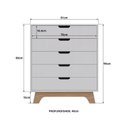 Ver imagem 3 de Cômoda Alice 5 Gavetas em 100% Mdf 95x81x40 Cm