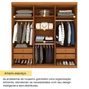 Ver imagem 4 de Quarto Casal Completo Guarda-Roupa Milano, Cama Mônaco e Cômoda Premium Espresso Móveis Bege/Cinamomo
