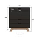 Ver imagem 3 de Cômoda Alice 5 Gavetas em 100% Mdf 95x81x40 Cm