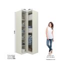 Ver imagem 4 de Guarda-Roupa Modulado de Canto 2 Portas com Calceiro Seletto Marrom/Areia/Jequitibá