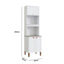 Ver imagem 3 de Torre Quente de Cozinha 3 Portas e 2 Nichos para Forno e Microondas Branco Nobre