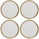 Ver imagem 1 de Jogo 4 Pratos Sobremesa 21cm Porcelana Branco Dourado Dubai Wolff Pratinho Louça Mesa Posta