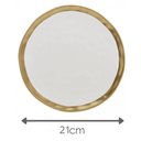 Ver imagem 3 de Jogo 4 Pratos Sobremesa 21cm Porcelana Branco Dourado Dubai Wolff Pratinho Louça Mesa Posta