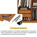 Ver imagem 7 de Quarto Casal Completo Guarda-Roupa Milano, Cama Mônaco e Cômoda Premium Espresso Móveis Bege/Cinamomo/Off White