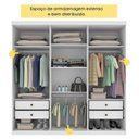 Ver imagem 5 de Quarto Casal Completo Guarda-Roupa Lima, Cama Mônaco e Cômoda Chicago Espresso Móveis Branco/Neve