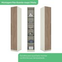 Ver mais imagens de Guarda-Roupa Modulado de Canto 4 Portas 3 Gavetas Seletto Marrom/Areia/Jequitibá