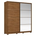 Ver imagem 1 de Guarda Roupa Casal 217cm Belvia Flex D02 Nogueira/preto - Mpozenato